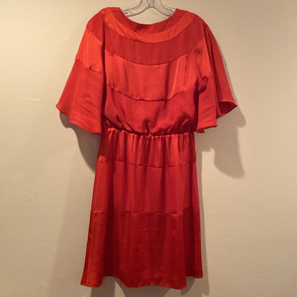 Womens Size 8 Vince Camuto Red/Orange Mid-Dress - Picture 8 of 8